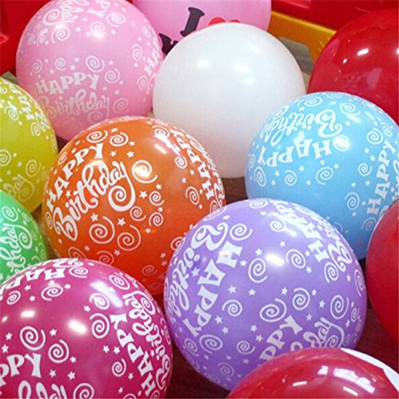 Toy Balloon Happy Birthday Printed (Pack of 30)