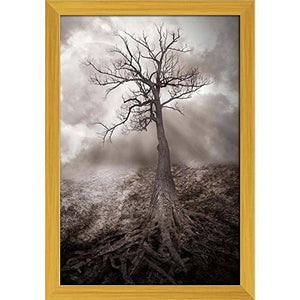ArtzFolio Old Dark Roots Paper Poster Frame | Top Acrylic Glass