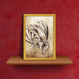 ArtzFolio Tattoo Art Modern Dragon Paper Poster Frame | Top Acrylic Glass