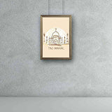 ArtzFolio Taj Mahal Agra India D2 Paper Poster Frame | Top Acrylic Glass