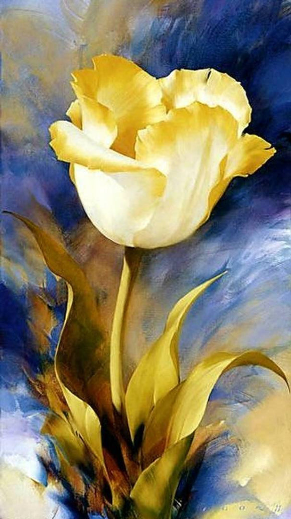 White Rose Flower Painting