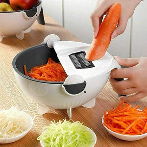 9 in 1 Plastic Rotate Vegetable Chopper and Cutter