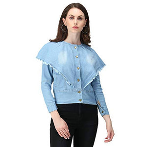 Dimpy Garments Denim Poncho Style Women's Jacket