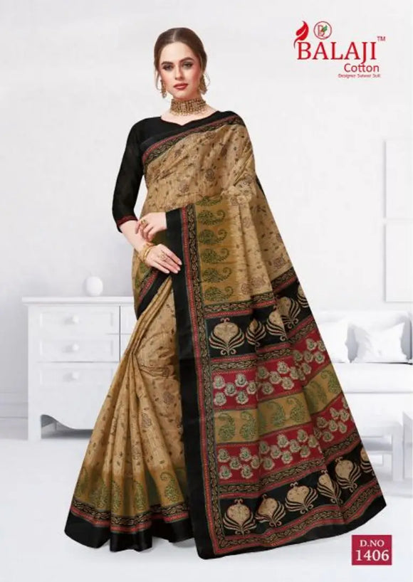 Trendy Women Cotton Printed Saree