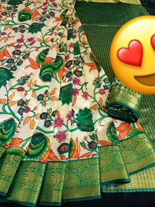 Designer Coloreful Pure Silk Weaving Saree For Women